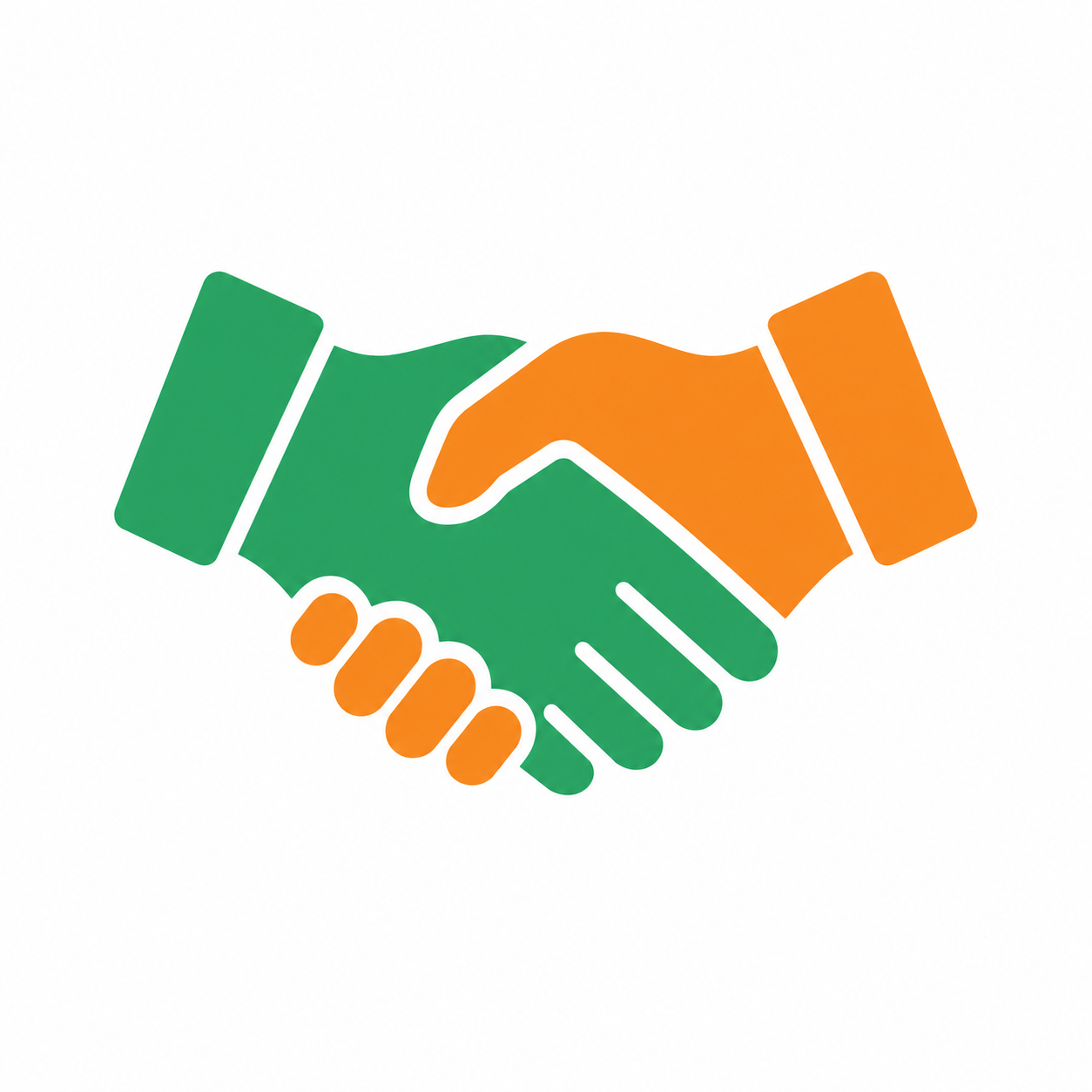 Handshake Food Icon Style