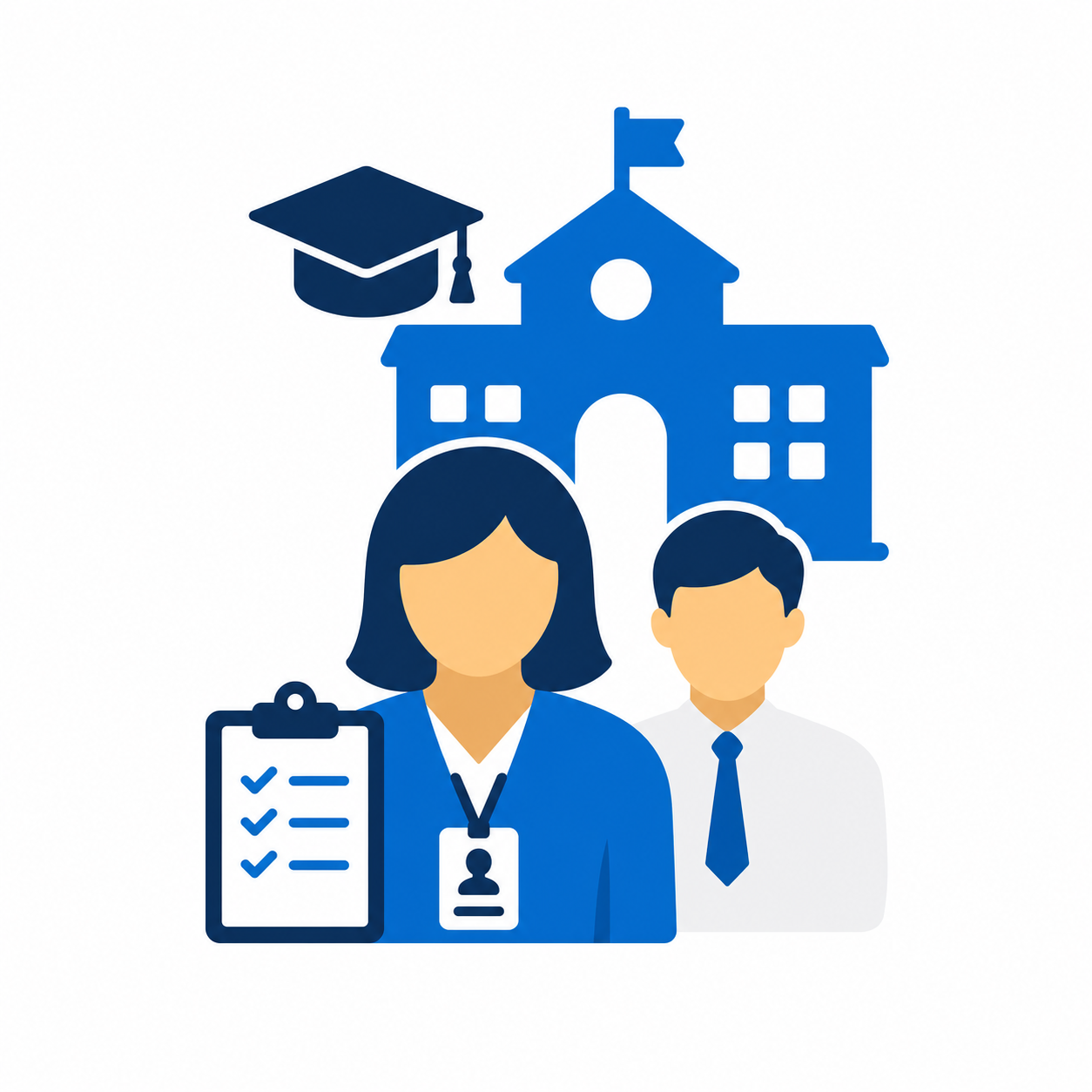 School Admin Icon with White Background