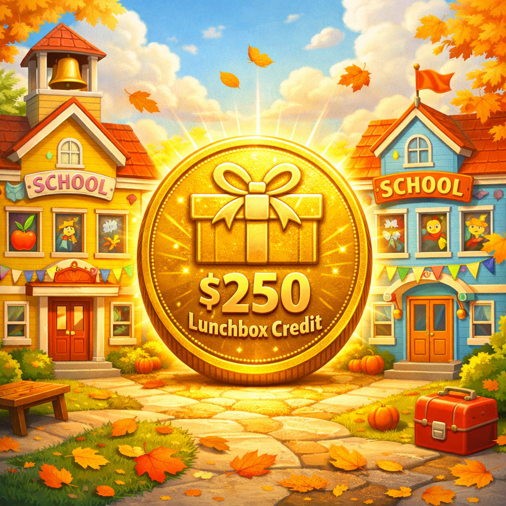 In a whimsical school setting two charming colorful school buildings stand side by side their windows adorned with playful decorations Between them a-1