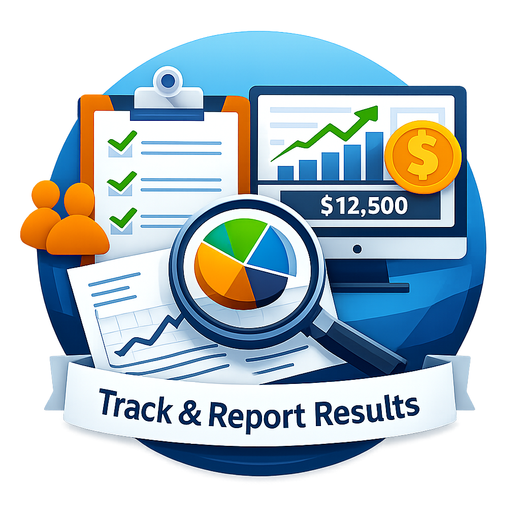 une icône pour cela Suivre la participation et contrôler les fonds collectés à l'aide de rapports clairs et fiables-1